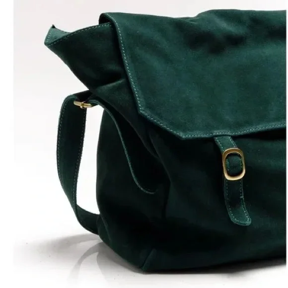 FREE PEOPLE Zahara Suede Messenger Bag / Enchanted Forest - Picture 7 of 16